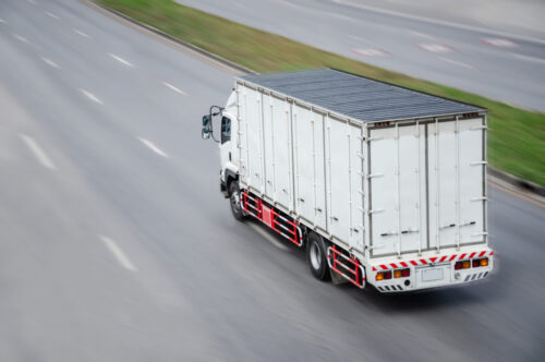 truck driving highway